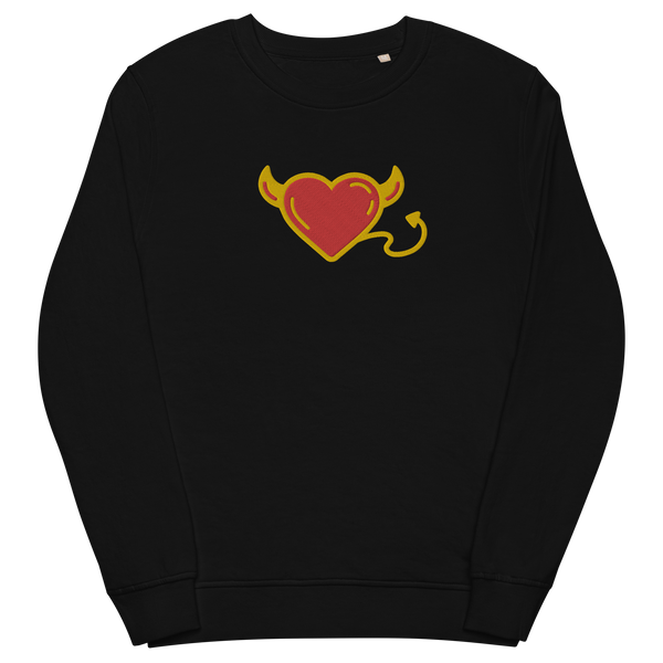 Satans Heart EMBROIDERED Unisex organic sweatshirt – Shirt Caviar ™