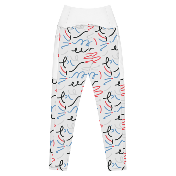Scribble Caviar Leggings with pockets