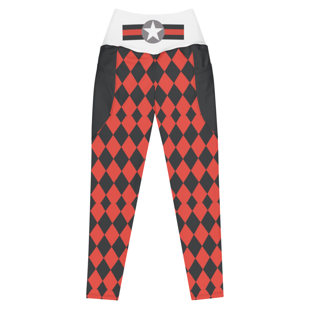 Red Caviar Leggings with pockets