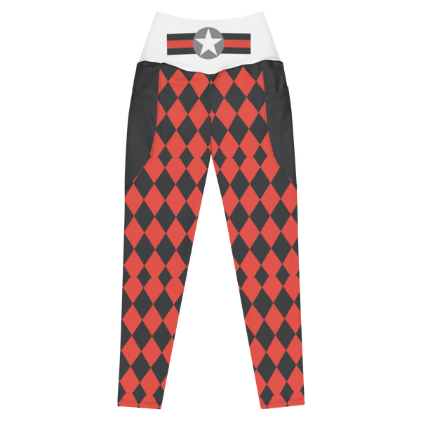 Red Caviar Leggings with pockets