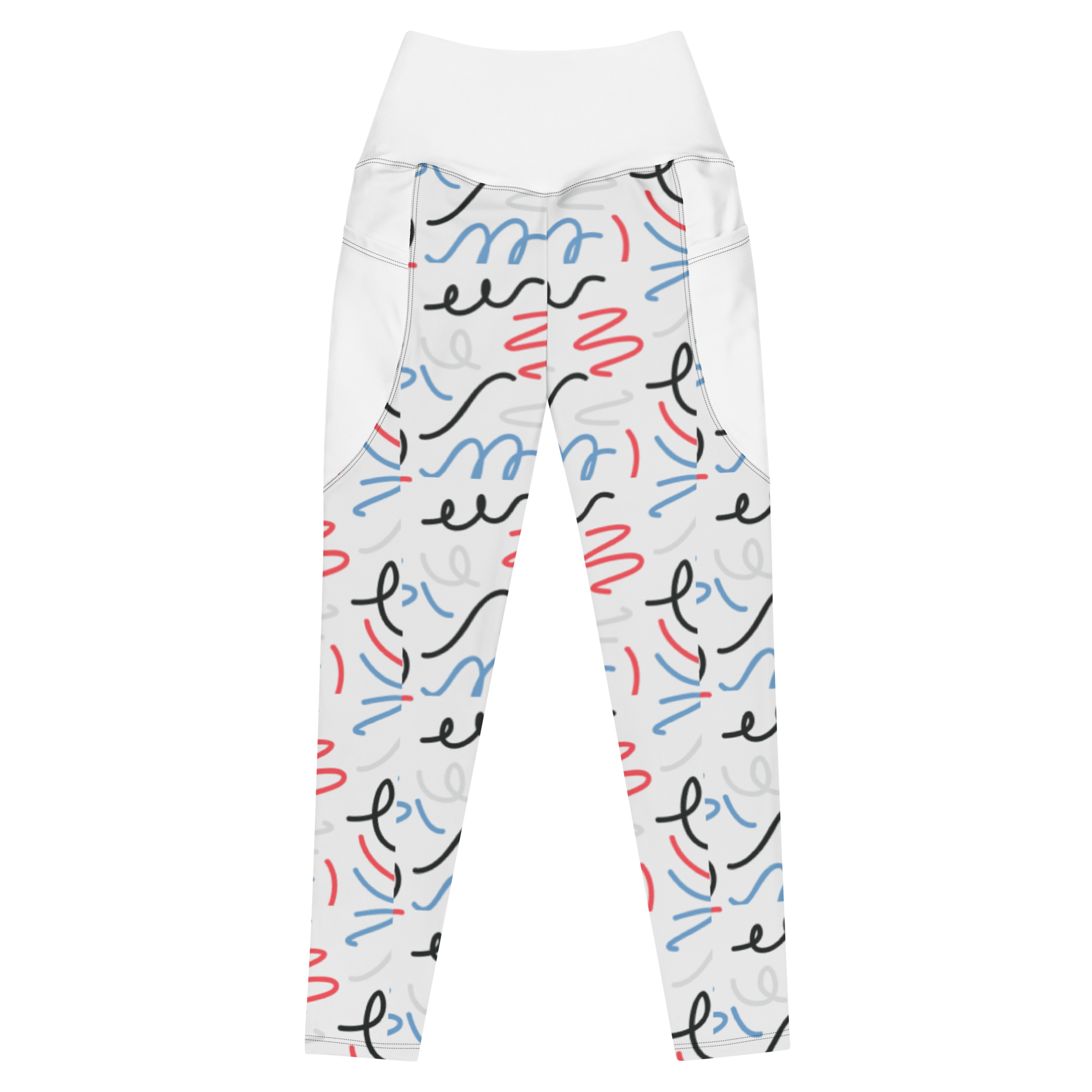 Scribble Caviar Leggings with pockets