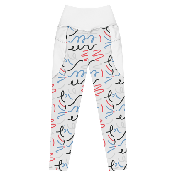 Scribble Caviar Leggings with pockets