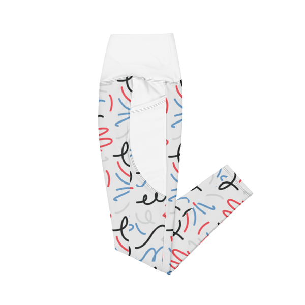 Scribble Caviar Leggings with pockets