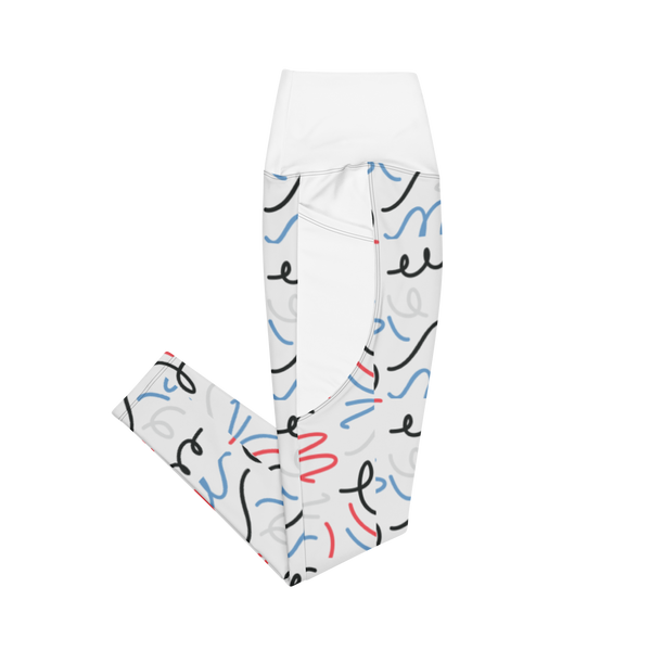 Scribble Caviar Leggings with pockets