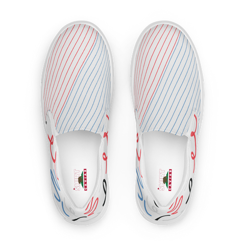 Scribble Caviar Men’s slip-on canvas shoes