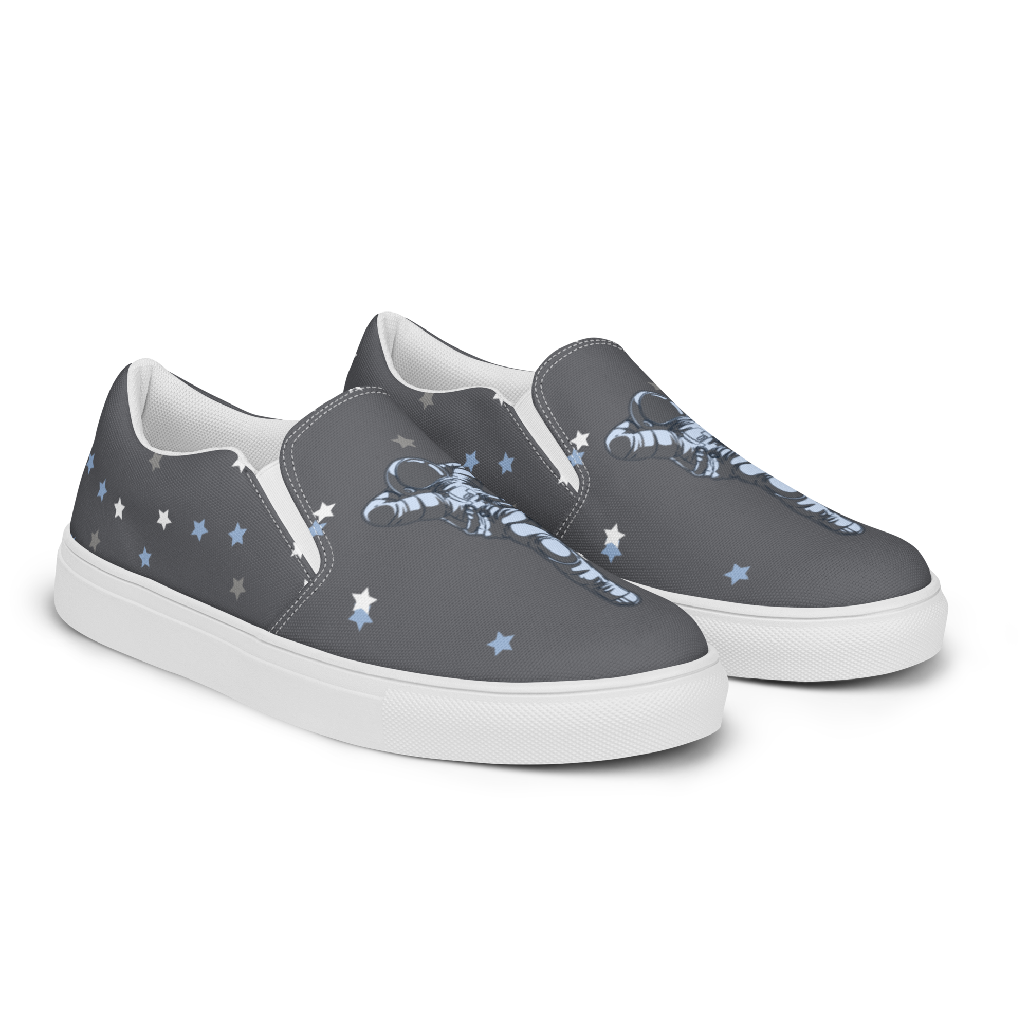 Gray Caviar Men’s slip-on canvas shoes
