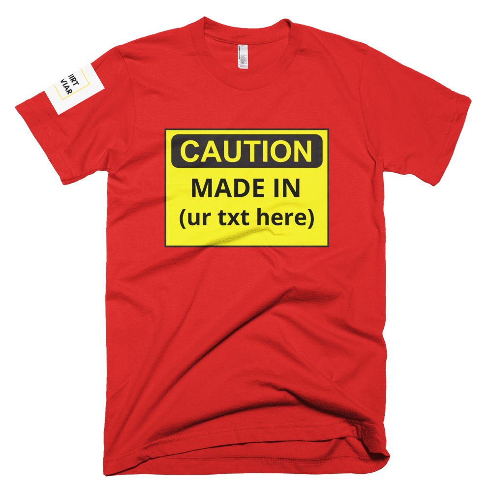 Adult Caution Customizable Shirt Unisex - Shirt Caviar 
