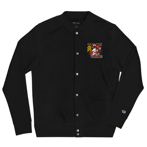 SUPER FIGHT Embroidered Champion Bomber Jacket