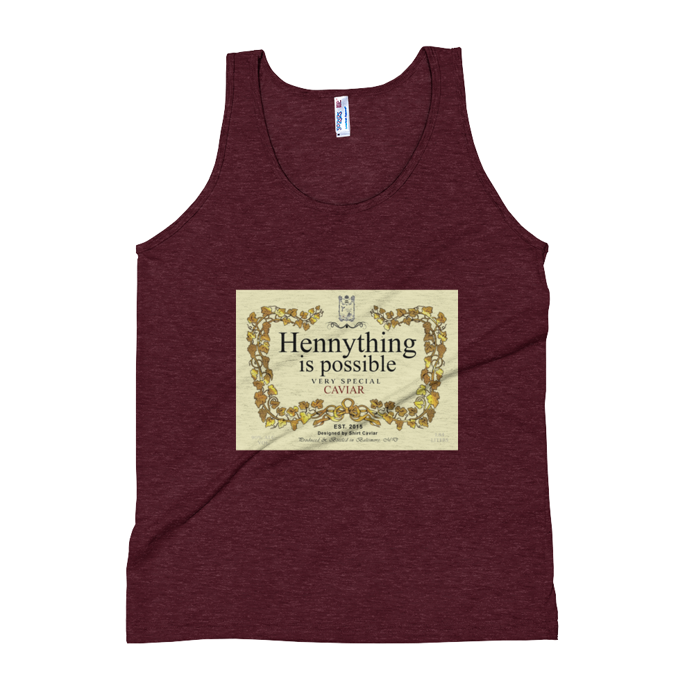 THE Hennything Is Possible  Unisex Soft Tri-Blend Tank - Shirt Caviar 