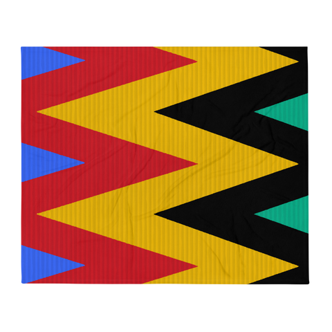 Kente Kaviar Throw Blanket
